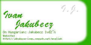 ivan jakubecz business card